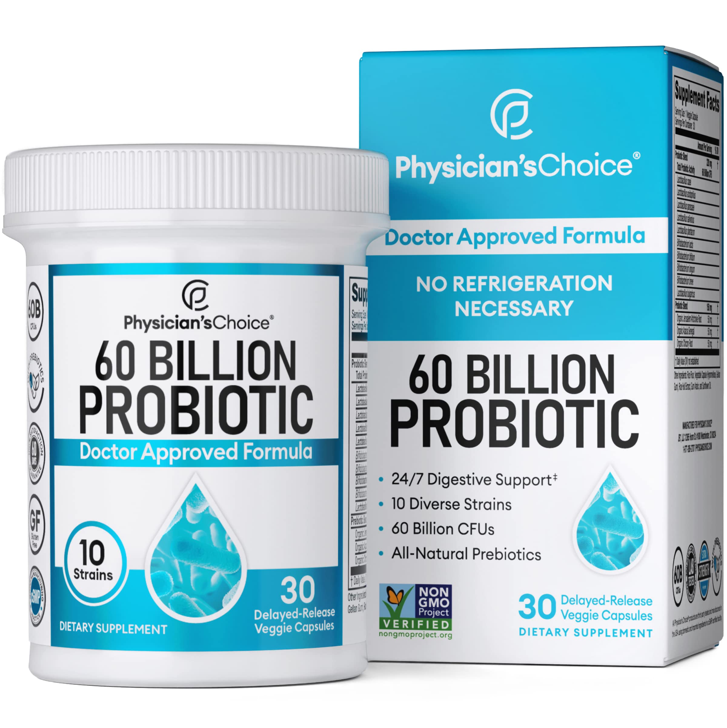 60 Billion Probiotics 30 Capsules, Leanbean Official